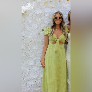 Show Me Your Mumu Gabrielle Tie Dress Pear Green